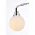 Hanson 4 lights bath sconce in polished nickel with frosted shade Perspective: left