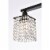 Phineas 3 lights bath sconce in black with clear crystals Perspective: left