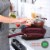 NutriChef 11 Pc Nonstick Diamond Pattern Kitchen Cookware Pot & Pan Set, Purple Perspective: left