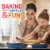 Nutrichef Kitchen Oven Baking Pans 10 Pc - Blue / Red Perspective: left