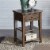 Lake House Dark Brown Chair Side Table Perspective: left