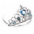 12 Pack Princess Crowns and Tiaras for Kids Costume Birthday Party, Set in 4 Colors Perspective: left
