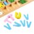 260-Piece Wooden Alphabet Letters with Storage Tray Set, Kids Learning Toy - Multicolor Perspective: left