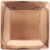 Square Rose Gold Foil Paper Party Plates for Lunch and Dinner (10 In, 48 Pack) Perspective: left