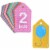Colorful Educational Flash Cards (Words, Alphabet, Numbers, 78 Pieces, 3-Pk) Perspective: left