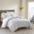 Blaine 2 or 3 Piece Duvet Cover Set Contemporary Two Tone Striped taupe king Perspective: left