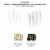 Big Dot of Happiness Adult 50th Birthday Gold Dessert Cupcake Toppers Clear Treat Picks 24 Ct Perspective: left