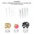 Big Dot of Happiness Chic 50th Birthday - Pink Black & Gold Cupcake Toppers Treat Picks 24 Ct Perspective: left