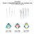 Big Dot of Happiness Holly Jolly Penguin - Cupcake Toppers Christmas Clear Treat Picks 24 Ct Perspective: left