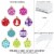Big Dot of Happiness Colorful Ornaments Lawn Outdoor Holiday & Christmas Yard Decor 10 Pc Perspective: left