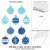 Big Dot of Happiness Blue & Silver Ornaments Lawn Outdoor Holiday Christmas Yard Decor 10 Pc Perspective: left