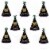 Big Dot of Happiness Mardi Gras - Cone Happy Birthday Party Hats - Set of 8 (Standard Size) Perspective: left