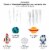 Big Dot of Happiness Blast Off to Outer Space Dessert Cupcake Toppers Clear Treat Picks 24 Ct Perspective: left