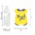 Big Dot of Happiness Hello Little One Yellow & Gray Shaped Thank You Cards & Envelopes 12 Ct Perspective: left