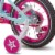 JOYSTAR Paris Kids Bike for Girls Ages 3-5 w/ Training Wheels, 14 , Blue/Fuschia Perspective: left