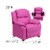 Flash Furniture Deluxe Contemporary Heavily Padded Vinyl Kids Recliner W/Storage Arms Perspective: left