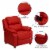 Flash Furniture Deluxe Contemporary Heavily Padded Vinyl Kids Recliner W/Storage Arms Perspective: left