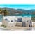 Alaterre Canaan All-Weather Wicker Outdoor Double Loveseat Sectional Sofa-Cream Perspective: left