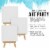 3  x 3  Stretched Canvas with 5  Mini Wood Display Easel Kit, 12 Pack - Artist Tabletop Stand Perspective: left