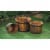 Home Locomotion 10015114 Country Barrel Planters Set Perspective: left