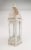 Home Locomotion 849179027056 Graceful Distressed Lantern, White - Large Perspective: left