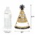 Big Dot of Happiness Pop, Fizz, Clink - Cone 2023 New Year's Eve Resolution Party Hats - 8 Ct Perspective: left