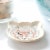 Cat Dish Plate | Small Ceramic Catchall Dish For Treats, Keys, Change, & More Perspective: left