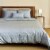 BedVoyage Melange viscose from Bamboo Cotton Duvet Cover, King - Silver Perspective: left