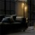 VONN Lecce 70 ETL Certified Integrated LED Aluminum Floor Lamp in Black Perspective: left