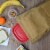 Waxed Canvas Lunch Bag with Fold Over Top, Trendy Vintage Reusable Lunch Tote Brown Color Perspective: left