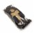 Extra Small Black Hologram Gift bags with Handles, Designer Solid Black Paper Gift Wrap Bags Perspective: left