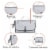 Baby Portable Changing Pad, Diaper Bag, Travel Mat Station, Large, Grey Pattern Perspective: left