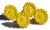 Vibhsa Sunflower Napkin Rings 4 Pack - Yellow Perspective: left