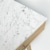 Viola 44  Rectangular Italian Carrara White Marble Writing Desk with Oak Legs Perspective: left