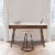 Viola 44  Rectangular Italian Carrara White Marble Writing Desk with Walnut Legs Perspective: left