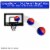 Botabee Mini Foam Basketball Set, 2 Pack | Blue/Red for Hoops & Sets Perspective: left