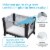 Bi-Comfer Pack n Play Tri Fold 2 Stage Waterproof Mini Crib Memory Foam Mattress Perspective: left