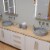 ALFI brand ABCO7055 Solid Concrete Gray Matte Cap Bathroom Sink Drain Perspective: left