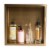 ALFI brand ABNP1616-BG 16 x 16 Brushed Gold PVD Steel Square Single Shelf Shower Niche Perspective: left