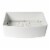 ALFI Brand ABFC3020-W White  Curved Apron 30  x 20  Single Bowl Fireclay Farm Sink with Grid Perspective: left