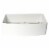 ALFI Brand ABFC3320S-W White  Curved Apron 33  x 20  Single Bowl Fireclay Farm Sink with Grid Perspective: left