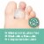 ZenToes Gel Toe Separators for Bunions, Overlapping Toes and Drift Pain - 4 Pack (Glitter) Perspective: left