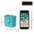 Occasionall Turquoise Designer Paper Gift Wrap Bags with Handles Solid Colors 12Pk 4x2.75x4.5 Perspective: left