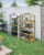 VT Nursery - 4 Tier Wooden Greenhouse FSC 100% Natural (with PE cover) Perspective: left