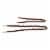 No-Slip Frenchies Brown Velvet Hairpins  - 20 Pins Perspective: left