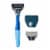Harry's 5-Blade Navy Blue Razor Kit Perspective: left