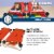 Disc-O-Bed Youth Kid-O-Bunk Benchable Double Cot with Storage Organizers, Red Perspective: left