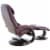 Relax-R BRAMPTON052009 Brampton Recliner & Ottoman, Merlot Burgundy Perspective: left