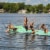 Aqua Lily Pad 20 Ft Bullfrog Water Playground Floating Foam Island, Green/Yellow Perspective: left