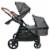 Venice Child Maverick Stroller Stand Alone Bassinet with Sunshade, Eclipse Black Perspective: left